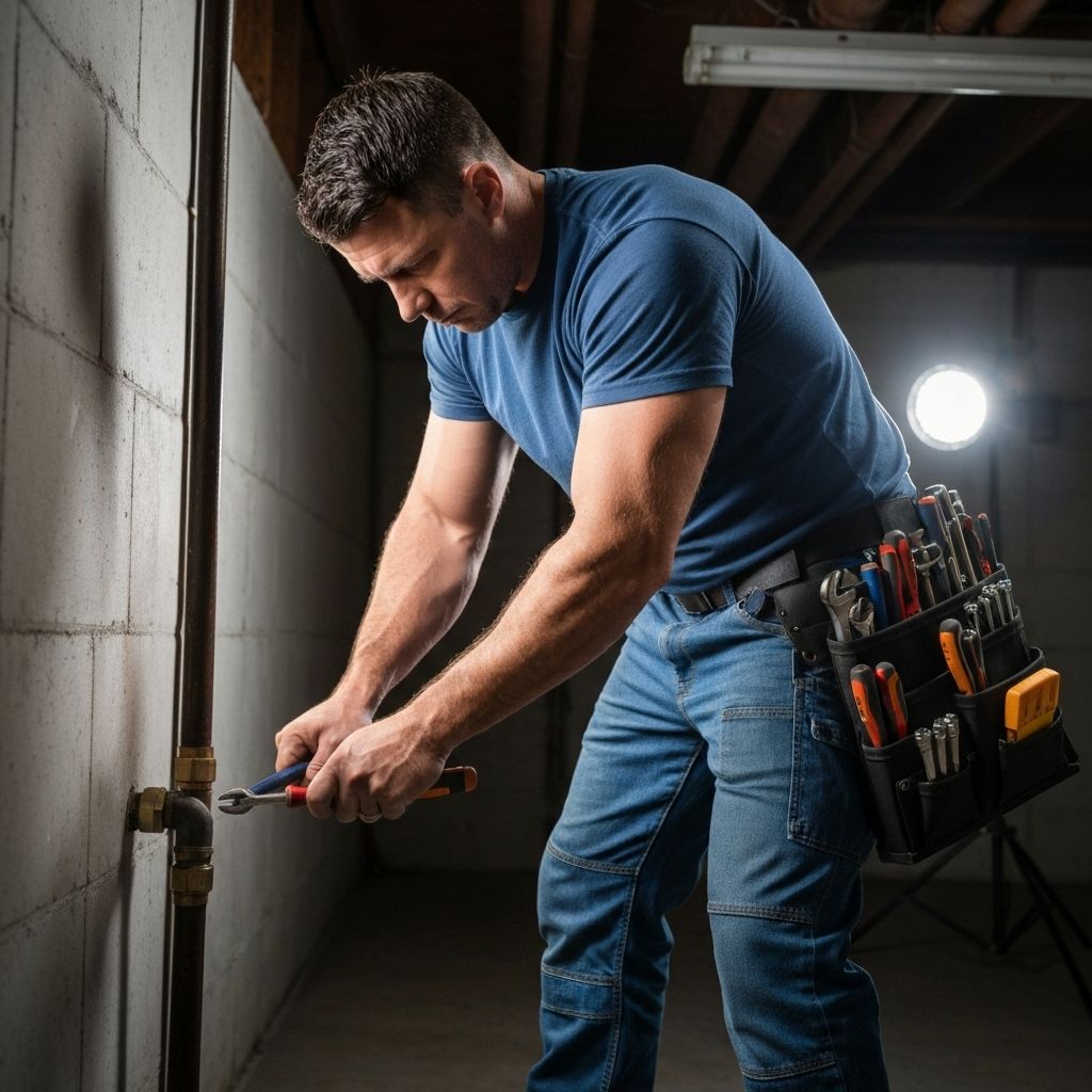 Professionele loodgieter aan het werk